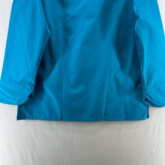 NEW CHEF Shirt Womens Sz M Double Breasted Long Sleeve Kitchen Uniform Blue - Picture 6 of 11
